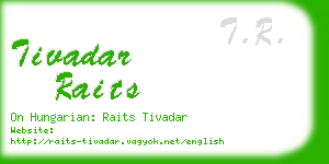 tivadar raits business card